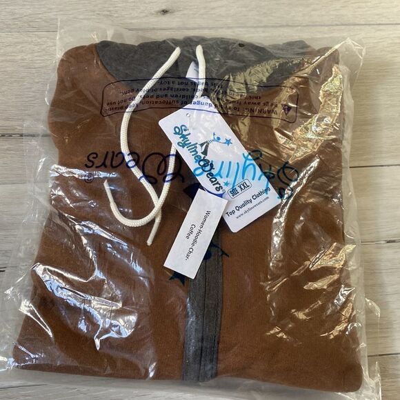 SKYLINEWEARS Women’s Char-Coffee Basic Zip Up Fleece Hoodie XXL NWT in pkg brown - Picture 5 of 6